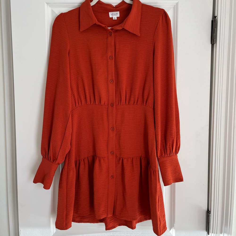 Lelis Long Sleeve Button Down Dress